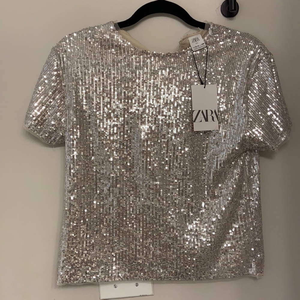 Zara sequin top